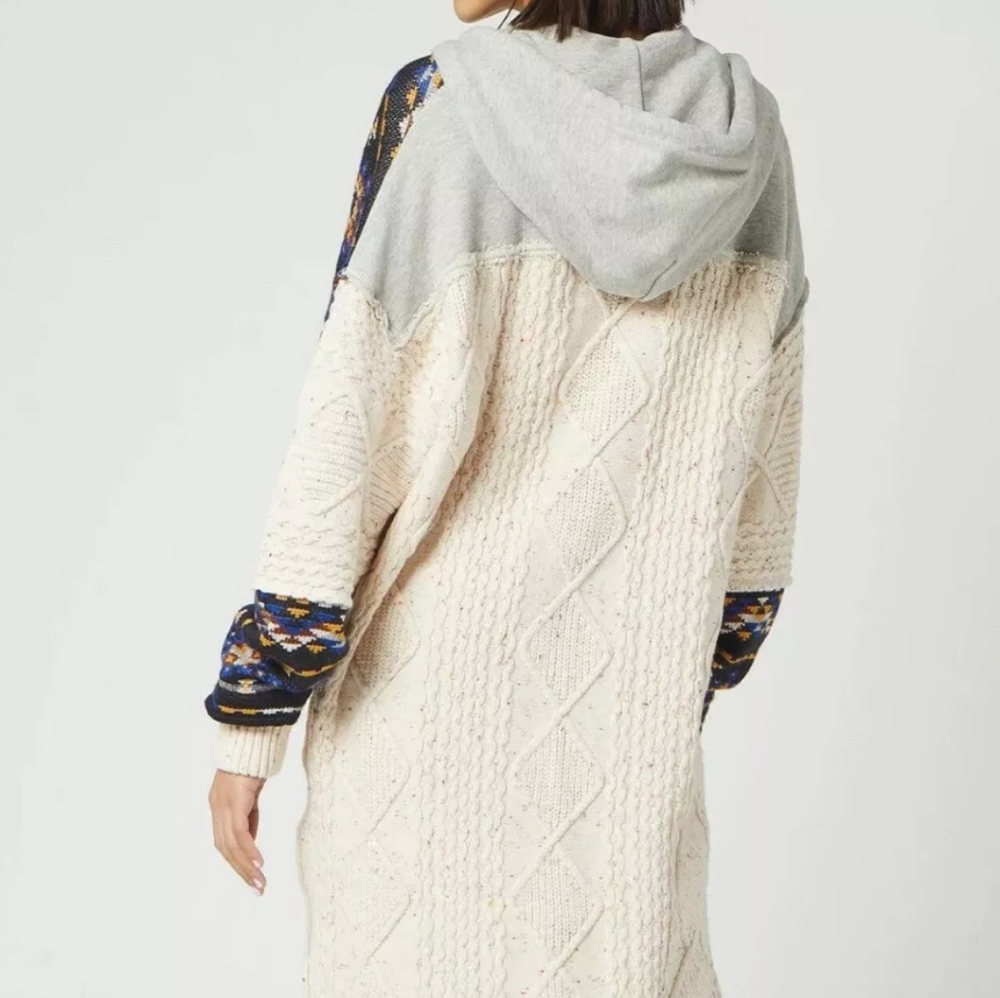 Free People Sweater Coat Capture The Moment Heavy Weight Chunky Knit Sm & Md NWT - Picture 9 of 15